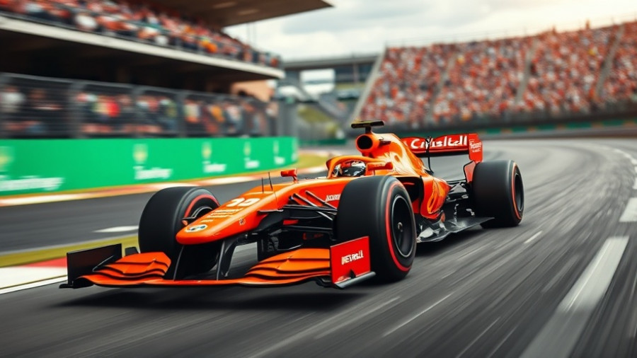 Lando Norris Formula 1 car racing in Mexico City GP pole position.