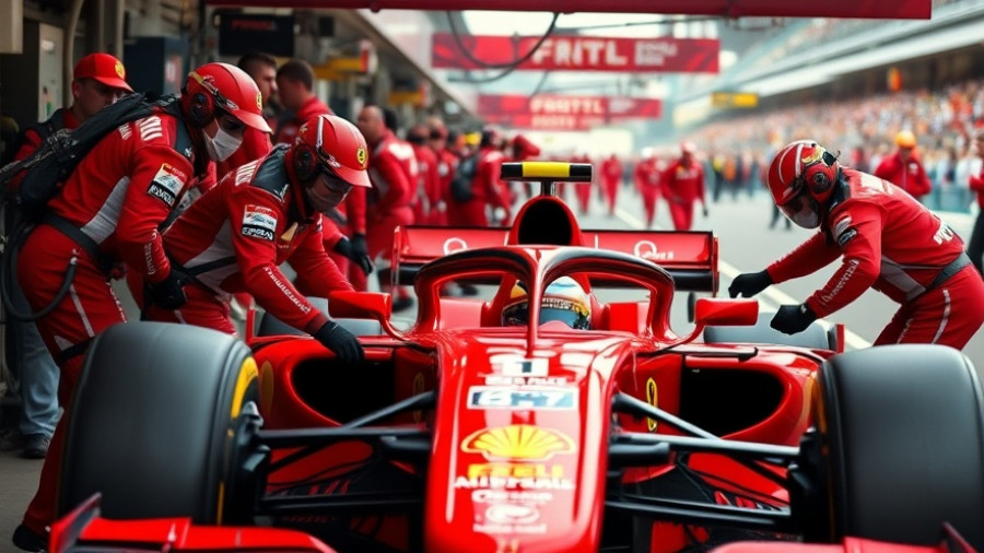 Mexico City Grand Prix pit crew optimizing car cooling system.