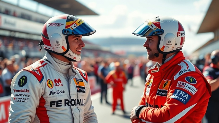 Verstappen and Leclerc in conversation at Mexico City Grand Prix.
