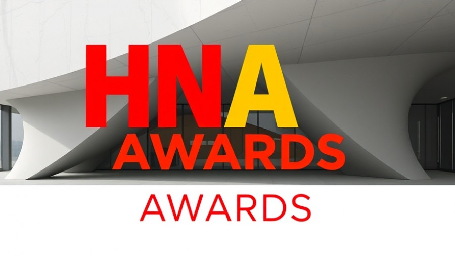 Promotional poster displaying text for outstanding hardscape designs with a modern aesthetic.