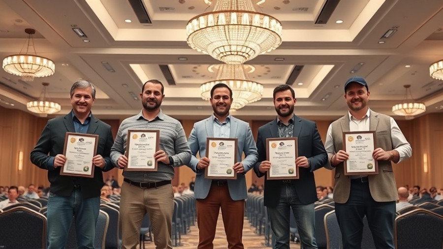 NTCA Technical Committee Impact Award recipients holding plaques.