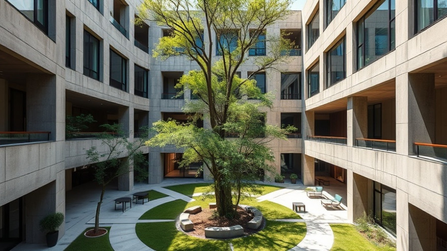 Modern concrete architecture at Xiao Feng Art Museum.