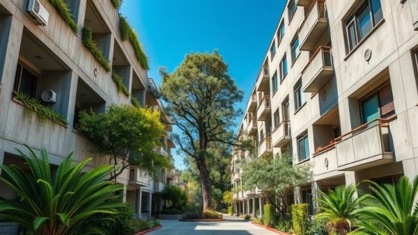 Nishiogi Comichi Terrace modern architecture and lush greenery