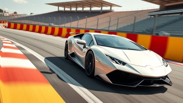 Lamborghini race car at Lamborghini World Finals on track.
