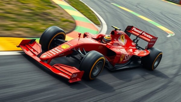 Ferrari Formula 1 car on track during São Paulo Grand Prix.