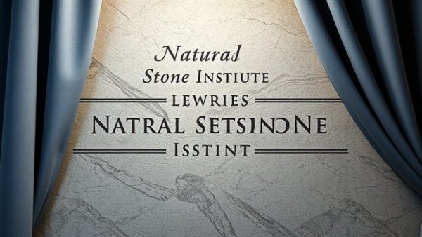 Natural Stone Institute branding logo etched on stone surface
