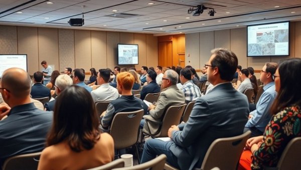 2026 stone industry education seminar with engaged audience.