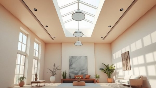 Aeterna launches new website, minimalist modern interior design space.