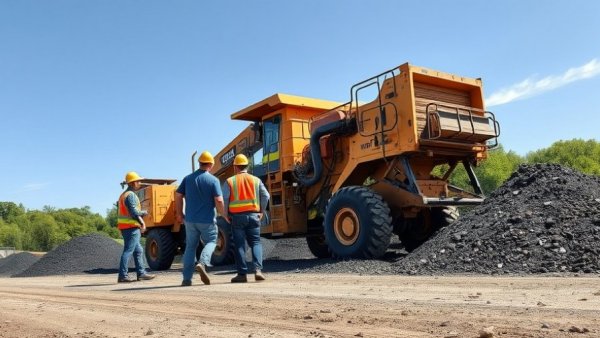 Asphalt contractors crushing operations with heavy machinery.