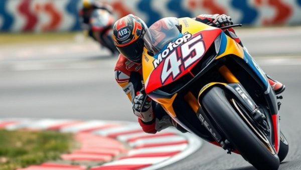 Pedro Acosta MotoGP win, rider sharply leaning on curve, dynamic scene