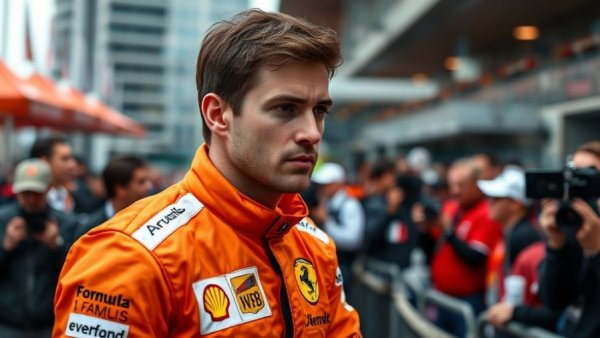 Formula 1 driver engaging with fans at a racing event.