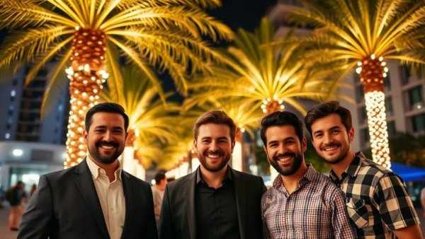 Three men at NTCA Technical Committee Impact Award event outdoors.