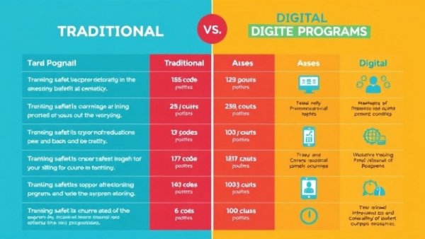 Comparison chart of traditional vs digital safety programs highlighting benefits in OSHA 2025 safety regulations.