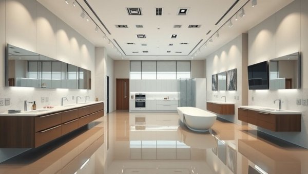 McDermott Top Shop 30 years showroom with modern kitchen displays.