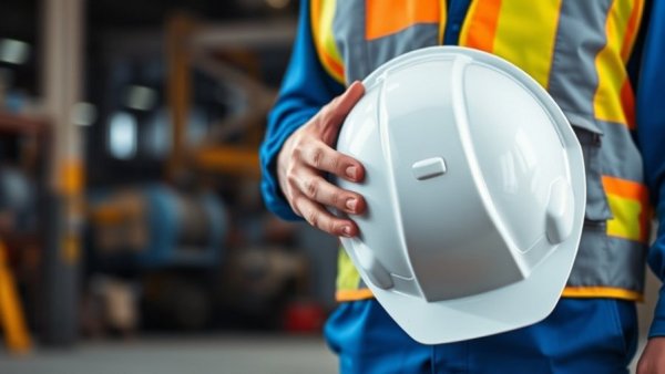 Worker with safety helmet highlighting STUDSON European expansion safety helmet standards.
