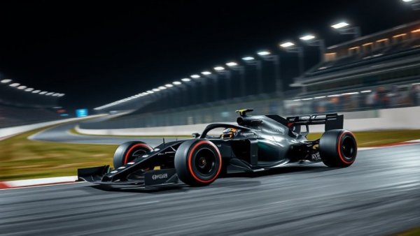 Las Vegas Grand Prix Formula 1 car dynamic night race