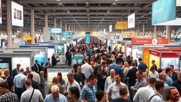 KBIS 2026 Registration attendees at a bustling trade show.