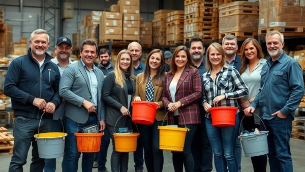 NTCA December Workshops attendees in warehouse setting.