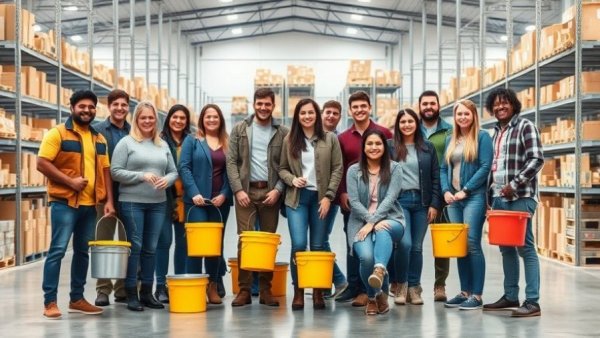 Group taking part in December NTCA Workshops in warehouse