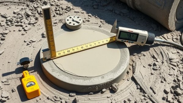 Concrete slump cone test illustrating traditional quality monitoring methods.
