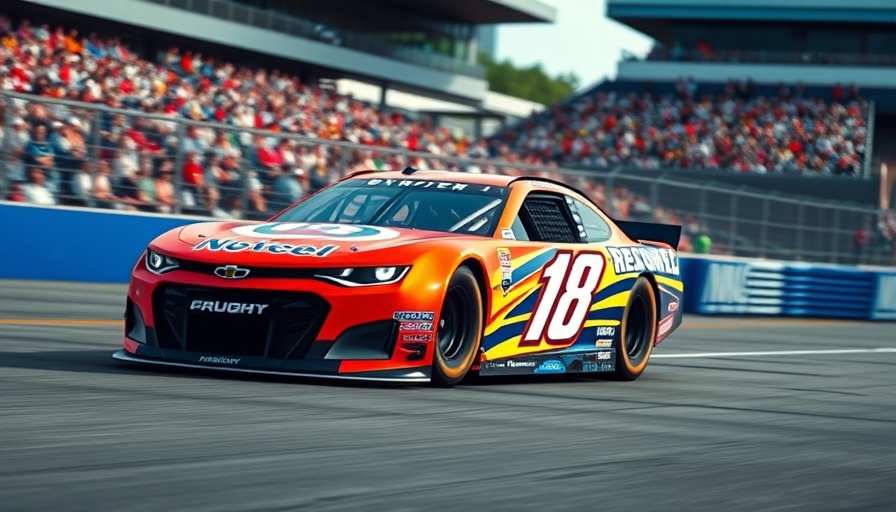 NASCAR caution controversy, race car on track with blurred background.