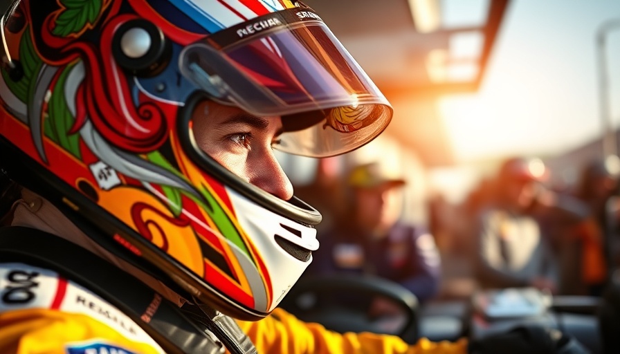 IndyCar driver and team member prepping in Toronto pole position environment.