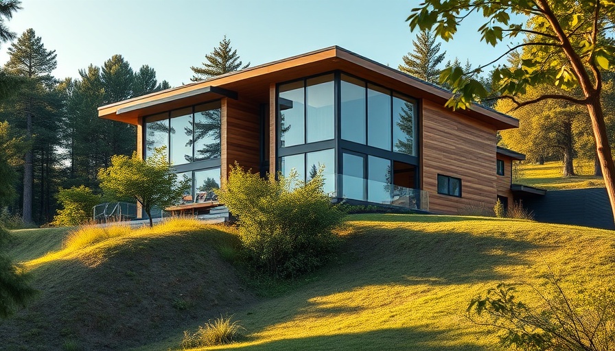 Stylish modern residence in city park setting, showcasing state-of-the-art architecture.