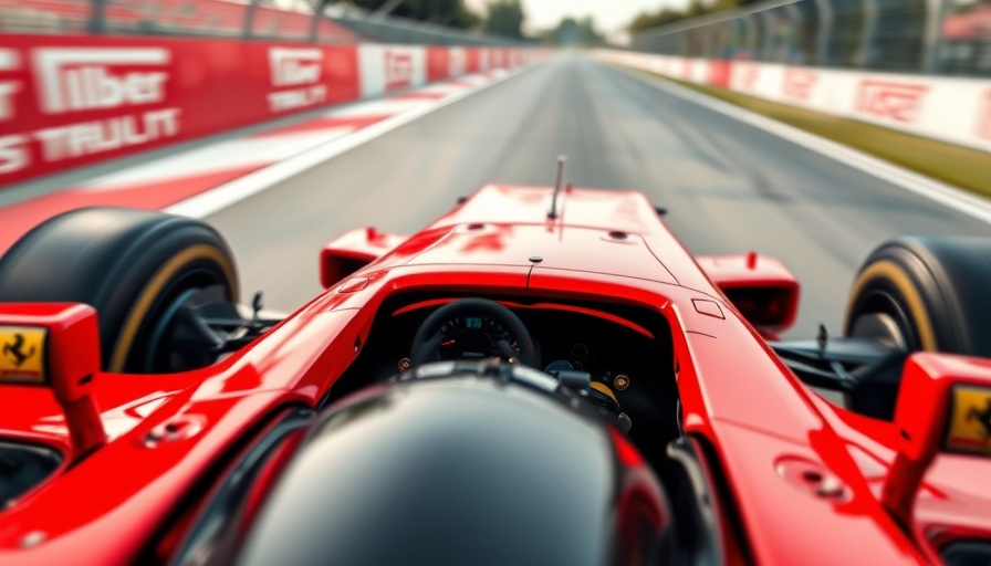 Close-up of Ferrari F1 car highlighting Ferrari's qualifying performance.