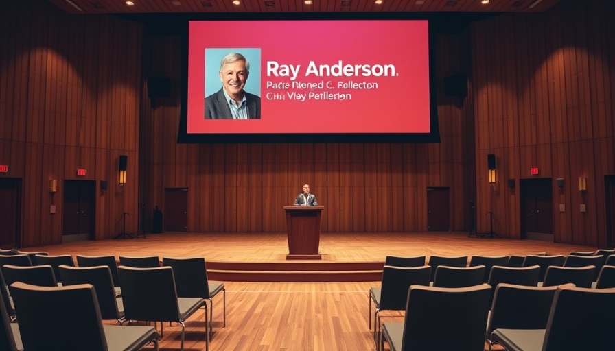 Ray Anderson sustainability impact presentation at hall of fame event.