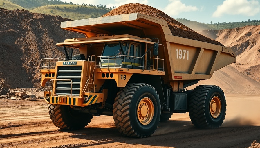 Autonomous quarry technology: massive dump truck in action