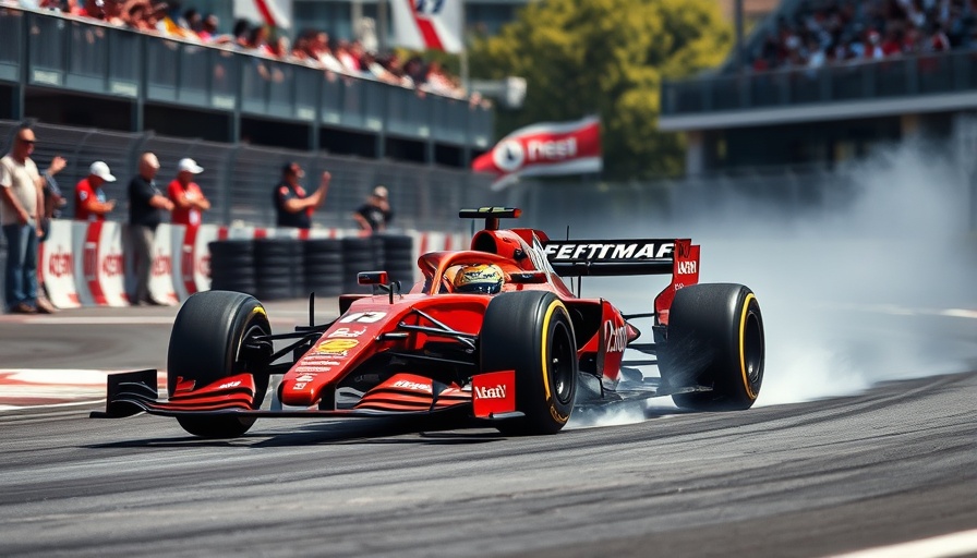 Carlos Sainz F1 car making a dramatic turn during challenges.