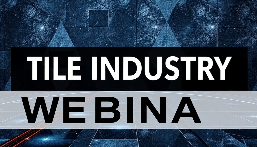 Benefits of Quarry Tile webinar promotional banner featuring digital design elements.