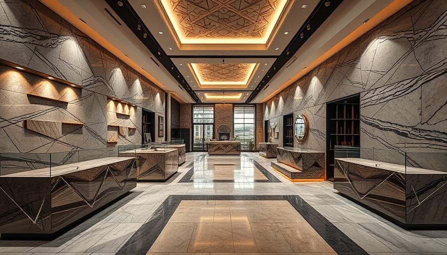 Modern stone showroom interior with elegant design for an elevated customer experience.