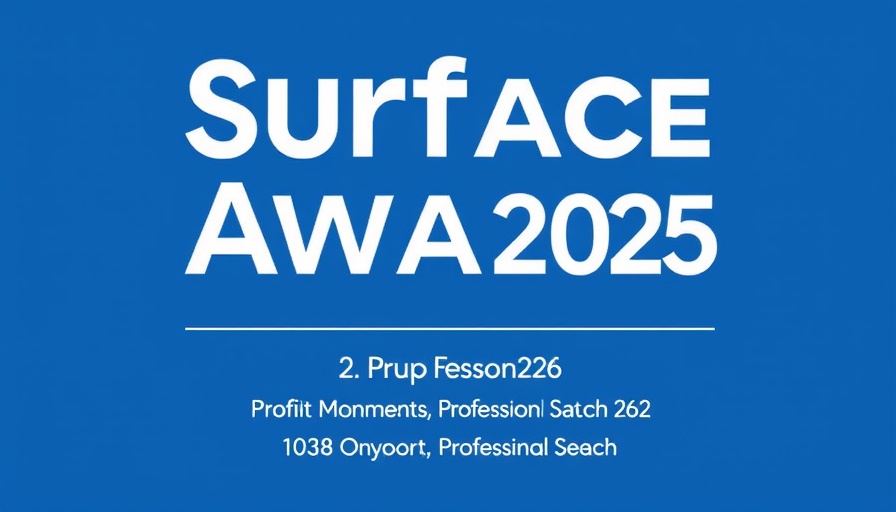 Surface Design Show Awards 2026 event details poster