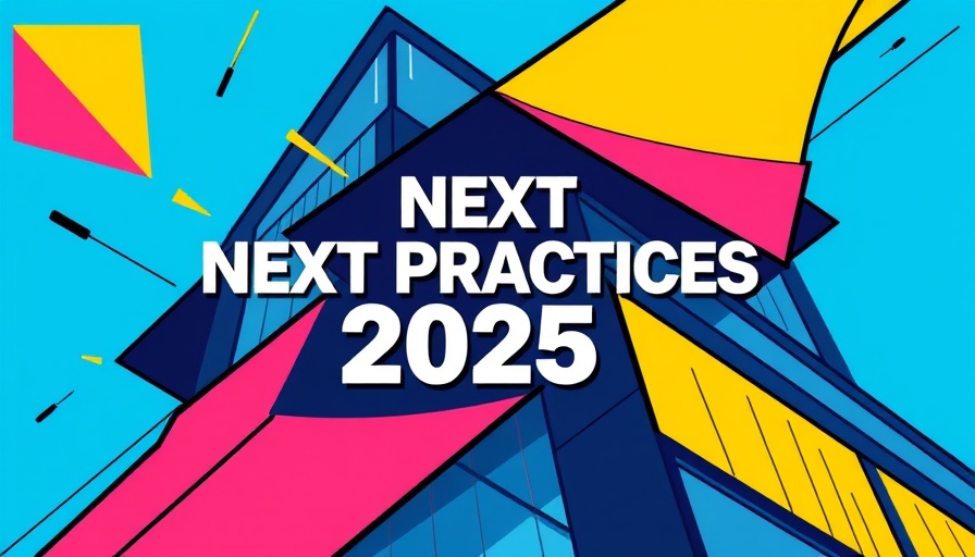 Futuristic geometric graphic for Future of Architecture event.