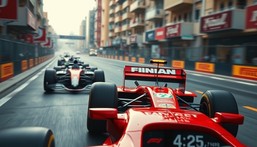 Leclerc Unable to Overtake at Baku Formula 1 race close-up.