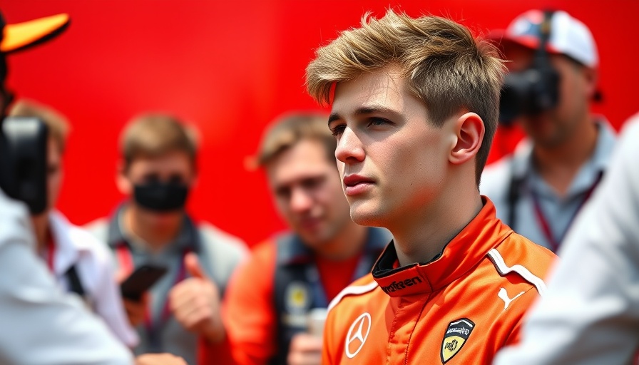 McLaren driver engaging with fans at an event