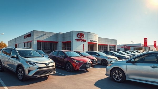 Modern car dealership in Louisiana with new cars on display.