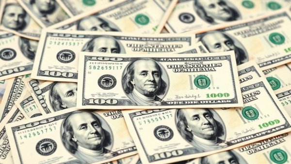 Stacks of 100-dollar bills representing buy-sell market in 2025.