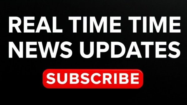Bold subscription banner urging real-time news updates.