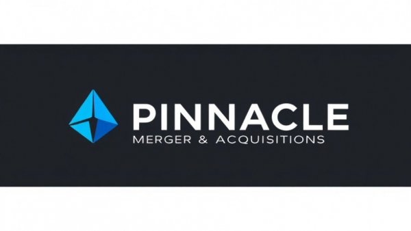 Pinnacle Mergers & Acquisitions logo, geometric style.