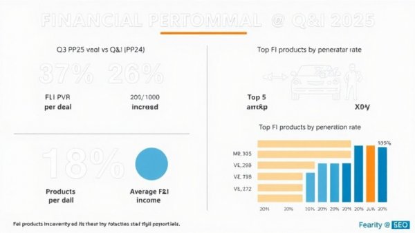 Comparative infographic of Q3 2025 vs. Q3 2024 F&I metrics.
