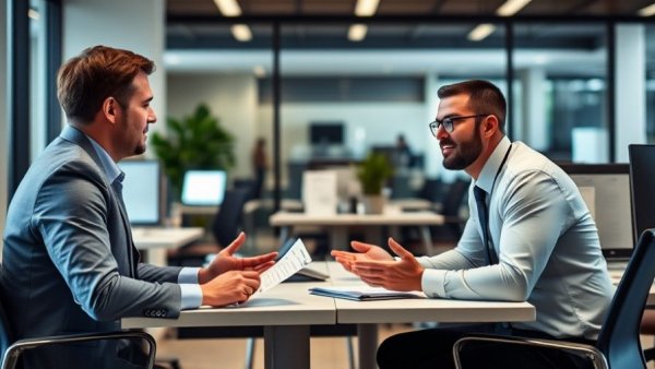 Business professional in office discussing automotive recall outreach programs.