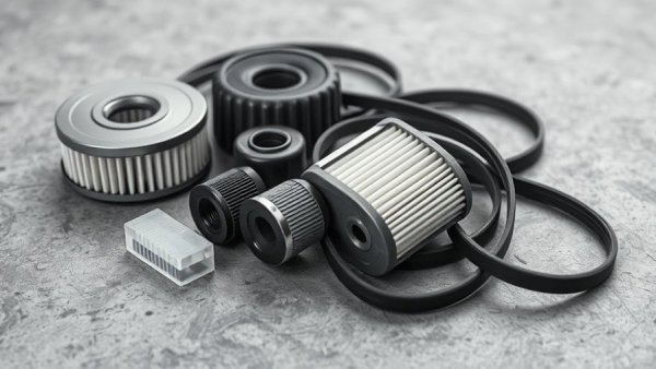 Automotive parts including injection molded filters and gaskets.