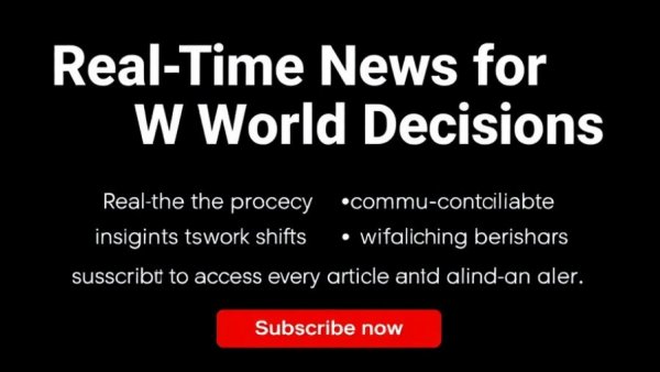 Finance news subscription banner with market update prompt.