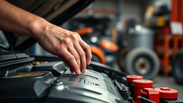 Auto technician working on engine, highlighting technician skills.