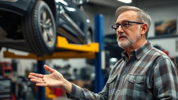 Vehicle lift stabilization tips in a garage with expert explanation.