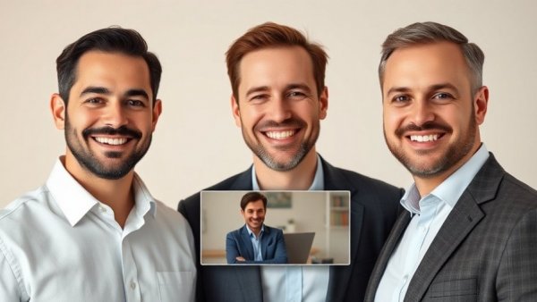 Professionals discussing auto body repair with contact overlay.