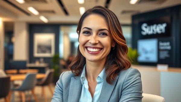 Confident professional woman in marketing interview, customer data platforms in automotive marketing.