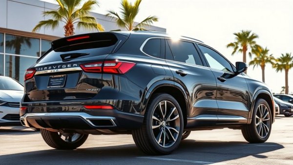 Luxury SUV in dealership lot reflecting sunlight, related to Trinity Auto Chapter 11 bankruptcy.